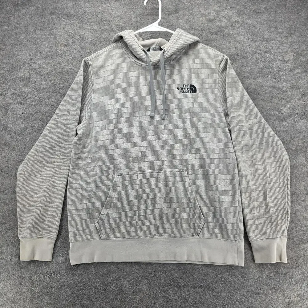 The North Face Hoodie Mens Medium Gray Fleece Pullover Kangaroo Pocket NF0A3MCA